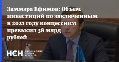 Владимир Ефимов - Заммэра Ефимов: Объем инвестиций по заключенным в 2021 году концессиям превысил 38 млрд рублей - nsn.fm - Москва