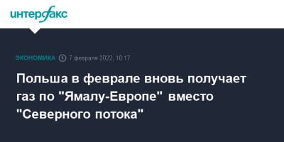 Польша в феврале вновь получает газ по "Ямалу-Европе" вместо "Северного потока" - interfax.ru - Москва - Россия - Украина - Белоруссия - Германия - Польша