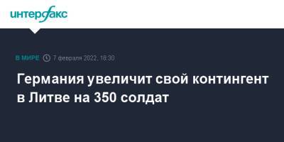 Кристин Ламбрехт - Литва - Германия увеличит свой контингент в Литве на 350 солдат - interfax.ru - Москва - Германия - Румыния - Литва