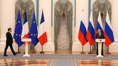 Владимир Путин - Эммануэль Макрон - Итоги переговоров Путина и Макрона в Кремле - 5-tv.ru - Москва - Россия - Украина - Киев - Вашингтон - Франция - Париж