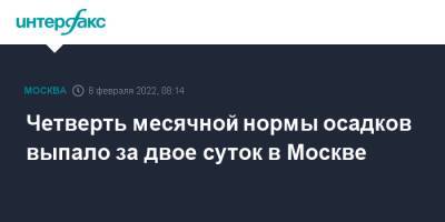 Четверть месячной нормы осадков выпало за двое суток в Москве - interfax.ru - Москва - Россия - Москва