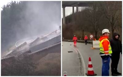 Огромный мост рухнул после взрыва, момент попал на видео: "Выглядит так, будто кто-то врезался в него" - politeka.net - Украина - Германия - Одесса