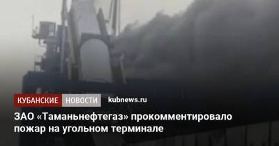 ЗАО «Таманьнефтегаз» прокомментировало пожар на угольном терминале - kubnews.ru - Краснодарский край - Тамань