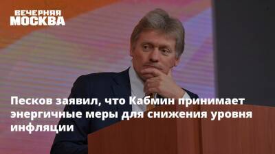 Дмитрий Песков - Антон Силуанов - Песков заявил, что Кабмин принимает энергичные меры для снижения уровня инфляции - vm.ru - Россия