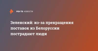 Владимир Зеленский - Зеленский: из-за прекращения поставок из Белоруссии пострадают люди - ren.tv - Россия - Украина - Киев - Белоруссия - Франция - Минск