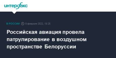 Российская авиация провела патрулирование в воздушном пространстве Белоруссии - interfax.ru - Москва - Россия - Белоруссия