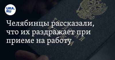 Челябинцы рассказали, что их раздражает при приеме на работу - ura.news - Челябинская обл. - Челябинск
