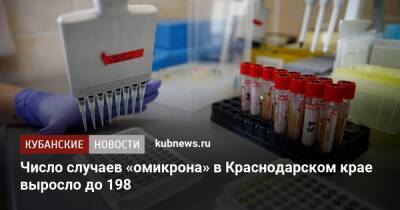 Число случаев «омикрона» в Краснодарском крае выросло до 198 - kubnews.ru - Краснодарский край - Краснодар