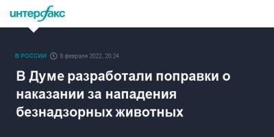 Владимир Бурматов - В Думе разработали поправки о наказании за нападения безнадзорных животных - interfax.ru - Москва