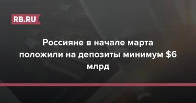 Россияне в начале марта положили на депозиты минимум $6 млрд - rb.ru - Россия - США - Украина