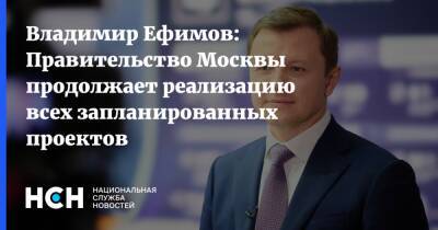 Владимир Ефимов - Владимир Ефимов: Правительство Москвы продолжает реализацию всех запланированных проектов - nsn.fm - Москва