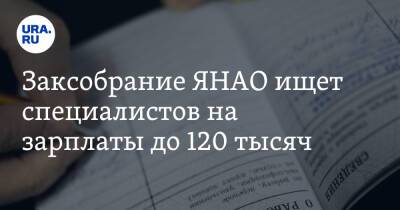Заксобрание ЯНАО ищет специалистов на зарплаты до 120 тысяч - ura.news - окр. Янао