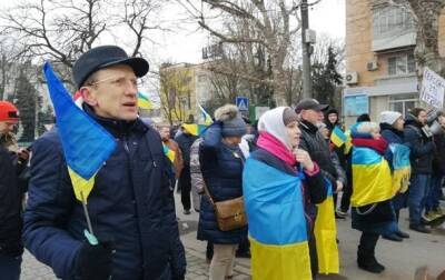 В Мелитополе, Бердянске и Херсоне люди протестуют против оккупантов - korrespondent.net - Россия - Украина - Херсон - Мелитополь - Херсон - Бердянск - Бердянск - Мелитополь