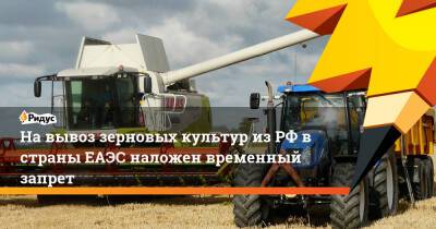 Андрей Белоусов - На вывоз зерновых культур из РФ в страны ЕАЭС наложен временный запрет - ridus.ru - Россия