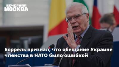 Владимир Путин - Жозеп Боррель - Дмитрий Журавлев - Боррель признал, что обещание Украине членства в НАТО было ошибкой - vm.ru - Москва - Россия - Украина - Грузия - Венгрия