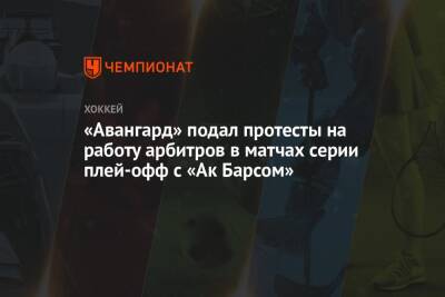 Юрий Ляпкин - «Авангард» подал протесты на работу арбитров в матчах серии плей-офф с «Ак Барсом» - championat.com