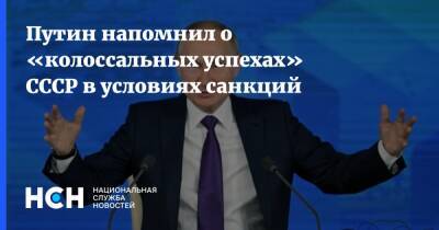 Владимир Путин - Александр Лукашенко - Путин напомнил о «колоссальных успехах» СССР в условиях санкций - nsn.fm - Россия - Украина - Белоруссия