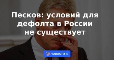 Владимир Зеленский - Владимир Путин - Кристалина Георгиева - Песков: условий для дефолта в России не существует - smartmoney.one - Россия - Украина - ДНР - ЛНР