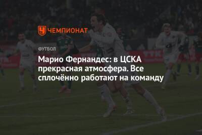 Марио Фернандес - Марио Фернандес: в ЦСКА прекрасная атмосфера. Все сплочённо работают на команду - championat.com