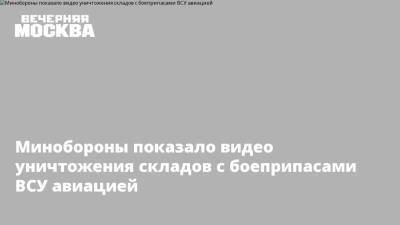 Владимир Путин - Игорь Конашенков - Минобороны показало видео уничтожения складов с боеприпасами ВСУ авиацией - vm.ru - Россия - Украина - Минобороны