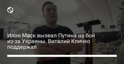 Владимир Путин - Виталий Кличко - Илон Маск вызвал Путина на бой из-за Украины. Виталий Кличко поддержал - liga.net - США - Украина - Киев