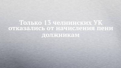 Только 13 челнинских УК отказались от начисления пени должникам - chelny-izvest.ru