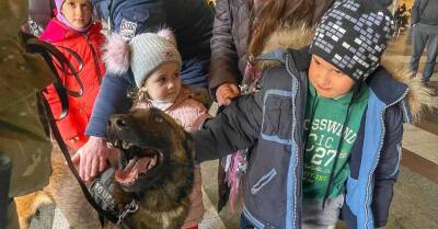 Кинологи с собаками развлекают детей на вокзале, чтобы помочь пережить стресс - kp.ua - Украина - Киев