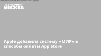 Михаил Беляев - Apple добавила систему «МИР» в способы оплаты App Store - vm.ru - Россия - Украина