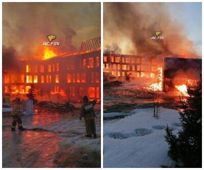 В деревне под Новосибирском дотла сгорело трёхэтажное здание - sib.fm - Россия - Новосибирск - Новосибирская обл.