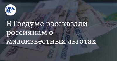 В Госдуме рассказали россиянам о малоизвестных льготах - ura.news - Россия