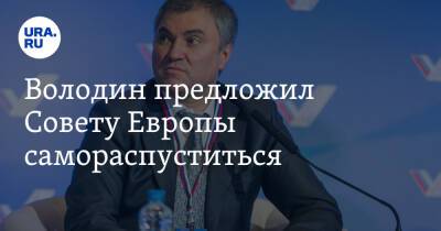 Мария Захарова - Сергей Лавров - Вячеслав Володин - Петр Толстой - Володин предложил Совету Европы самораспуститься - ura.news - Москва - Россия