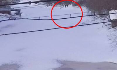 В карельском поселке дети бегают по льду реки, в которой утонул 6-летний мальчик - gubdaily.ru