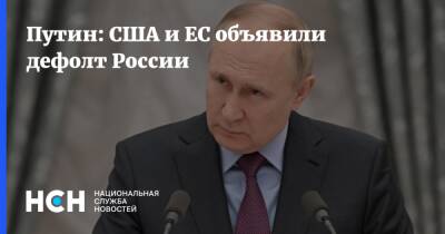 Владимир Путин - Путин: США и ЕС объявили дефолт России - nsn.fm - Россия - США