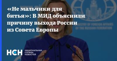 Мария Захарова - «Не мальчики для битья»: В МИД объяснили причину выхода России из Совета Европы - nsn.fm - Москва - Россия