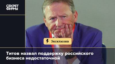 Борис Титов - Титов назвал поддержку российского бизнеса недостаточной - secretmag.ru - Россия