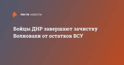 Семен Еремин - Бойцы ДНР завершают зачистку Волновахи от остатков ВСУ - ren.tv - ДНР - Донбасс
