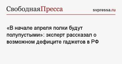 Эльдар Муртазин - «В начале апреля полки будут полупустыми»: эксперт рассказал о возможном дефиците гаджетов в РФ - svpressa.ru - Россия - США