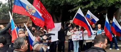 Владимир Путин - Жители Бейрута провели митинг в поддержку военной операции России на Украине - runews24.ru - Россия - Украина - Донбасс - Ливан - Бейрут