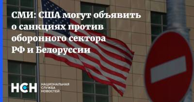 Владимир Путин - СМИ: CША могут объявить о санкциях против оборонного сектора РФ и Белоруссии - nsn.fm - Москва - Россия - США - Украина - Белоруссия - Донбасс