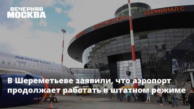 В Шереметьеве заявили, что аэропорт продолжает работать в штатном режиме - vm.ru - Москва