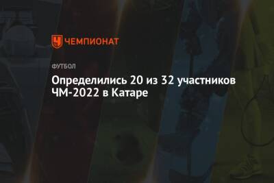 Определились 20 из 32 участников ЧМ-2022 в Катаре - championat.com - Южная Корея - Англия - Швейцария - Бельгия - Германия - Франция - Япония - Бразилия - Венгрия - Иран - Испания - Канада - Саудовская Аравия - Хорватия - Сербия - Дания - Голландия - Аргентина - Катар - Ямайка