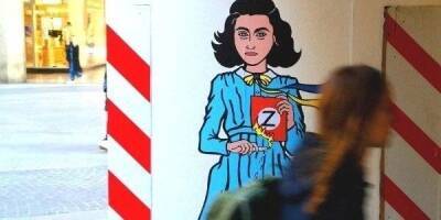 Анна Франк, сжигающая символ Z. В Милане появился стрит-арт, посвященный войне в Украине - nv.ua - Россия - Украина