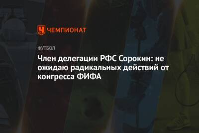 Андрей Панков - Алексей Сорокин - Член делегации РФС Сорокин: не ожидаю радикальных действий от конгресса ФИФА - championat.com