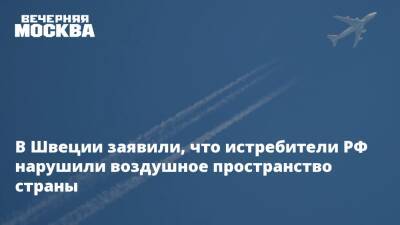 Петер Хультквист - Швеция - В Швеции заявили, что истребители РФ нарушили воздушное пространство страны - vm.ru - Россия - Эстония - Швеция