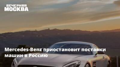 Mercedes-Benz приостановит поставки машин в Россию - vm.ru - Москва - Россия - Московская обл.