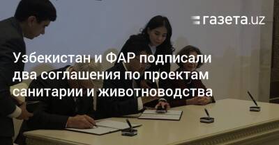 Узбекистан - Узбекистан и ФАР подписали два соглашения по проектам санитарии и животноводства - gazeta.uz - Узбекистан - Навоийской обл.