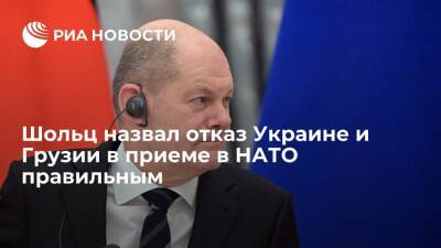Владимир Путин - Олаф Шольц - Канцлер ФРГ Шольц назвал отказ Украине и Грузии в членстве в НАТО правильным - ria.ru - Москва - Россия - Украина - Вашингтон - Грузия - Германия - ДНР - Берлин - ЛНР - Брюссель - г. Бухарест
