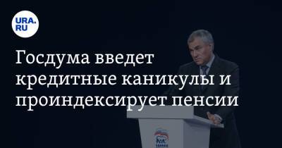 Вячеслав Володин - Госдума введет кредитные каникулы и проиндексирует пенсии. Список предложений для поддержки россиян - ura.news - Россия