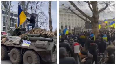 «Херсон – это Украина»: жители города восстали против оккупантов и угнали БТР - politeka.net - Украина - Херсон - місто Херсон