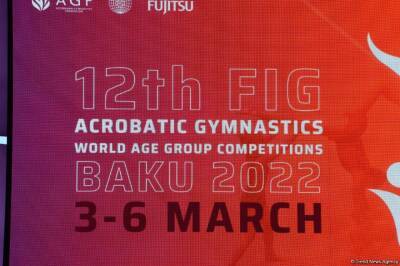В рамках Всемирных соревнований по акробатической гимнастике в Баку определились финалисты среди мужских и смешанных пар, а также мужских групп - trend.az - Россия - США - Англия - Бельгия - Казахстан - Израиль - Грузия - Германия - Болгария - Португалия - Азербайджан